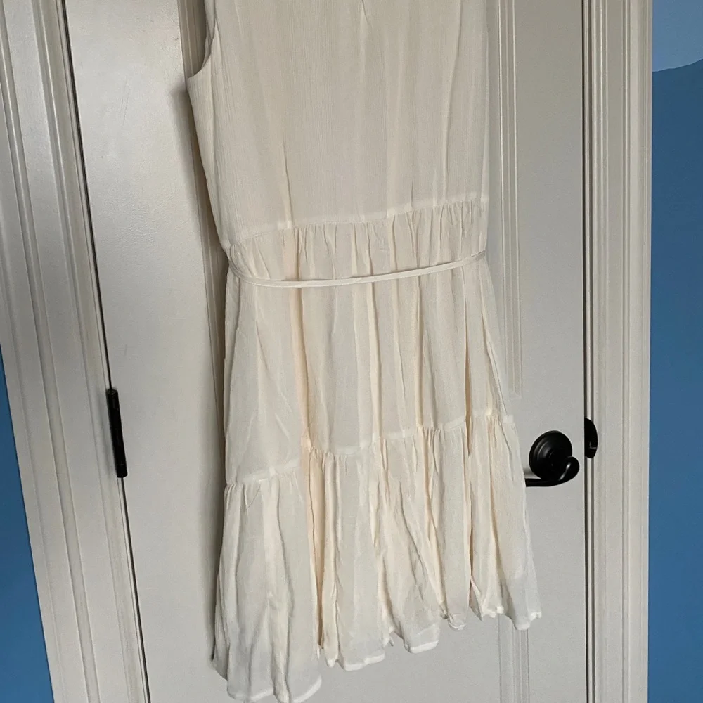 NWT Banana Republic Petite Medium White Tiered Mini Dress - Picture 12 of 14